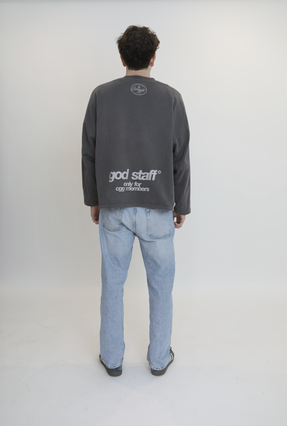 God Staff Grey Crewneck
