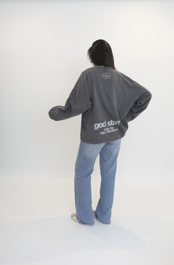 God Staff Grey Crewneck