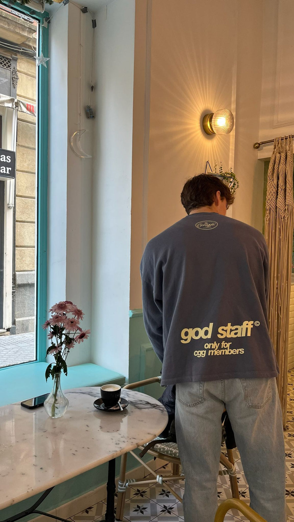 God Staff Blue Crewneck