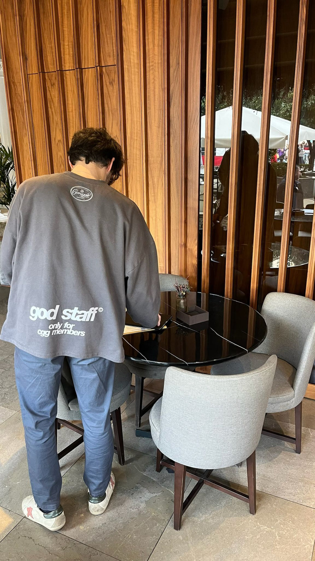 God Staff Grey Crewneck